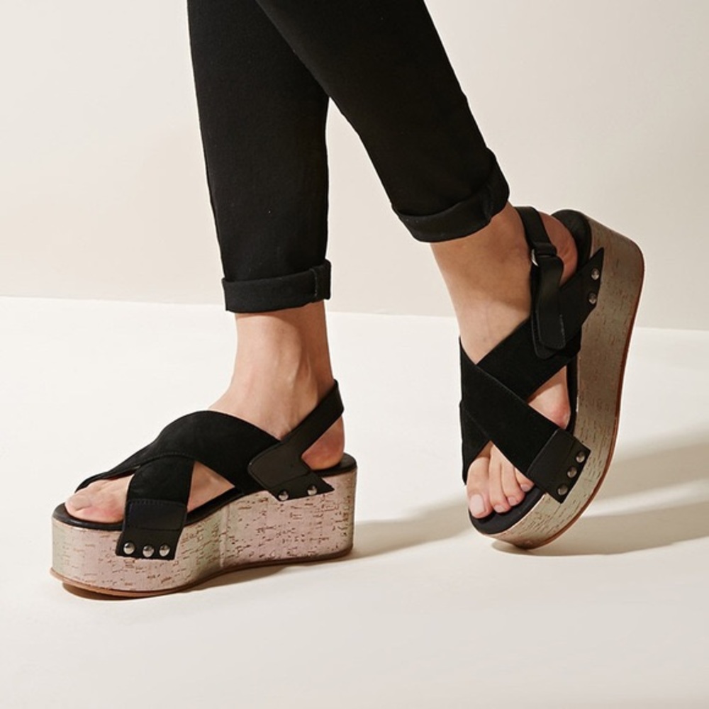 Sixty Seven Shoes Nira Leather Platform Sandals